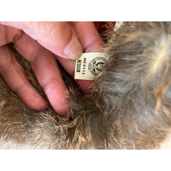 North King Seifter & Sons Brown Rabbit Fur Aviator Trapper Hat Ear Flaps Medium - Picture 10 of 10